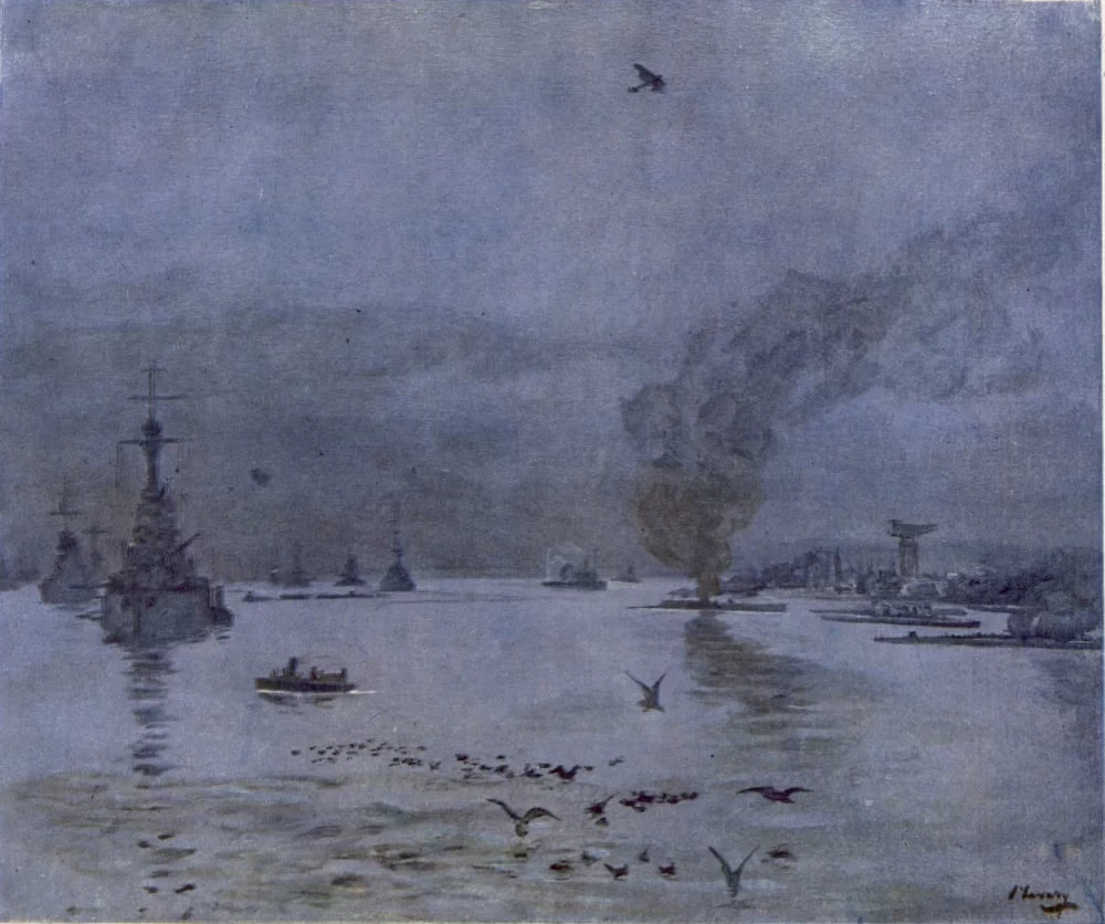 La flotta a Misty Day, 1917